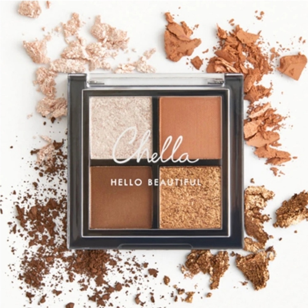 🌸3/$25 🆕 Chella La Vie Hello Beautiful Neutral Eyeshadow Palette, Quad Palette